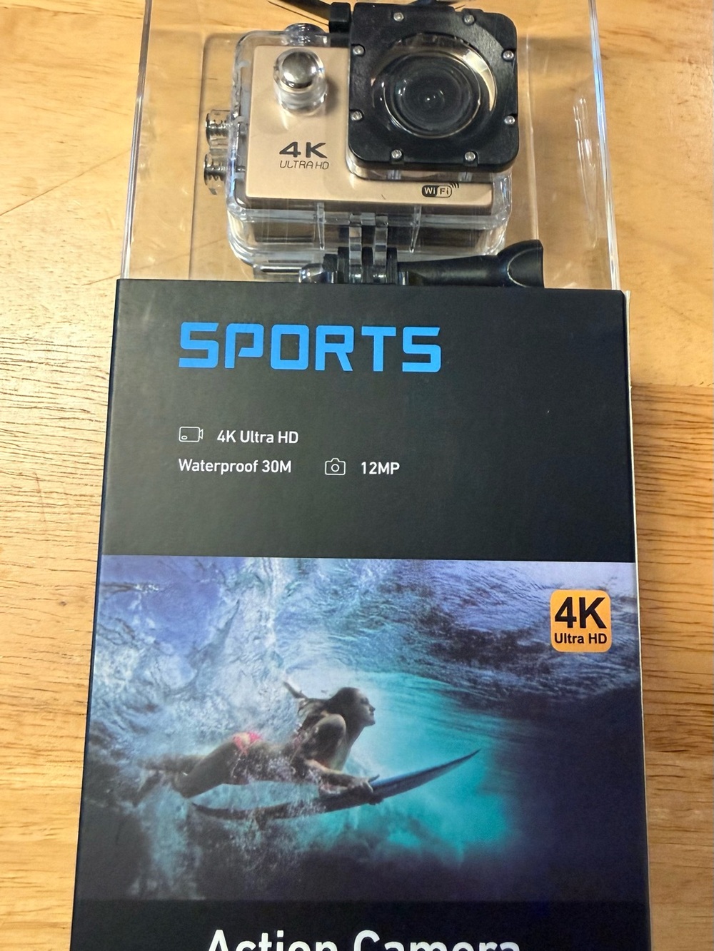 4K Ultra HD Sports Action Camera - Gold